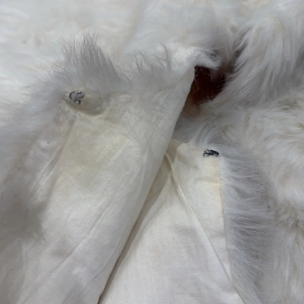 West Elm Christmas Tree Skirt in White Faux Fur
